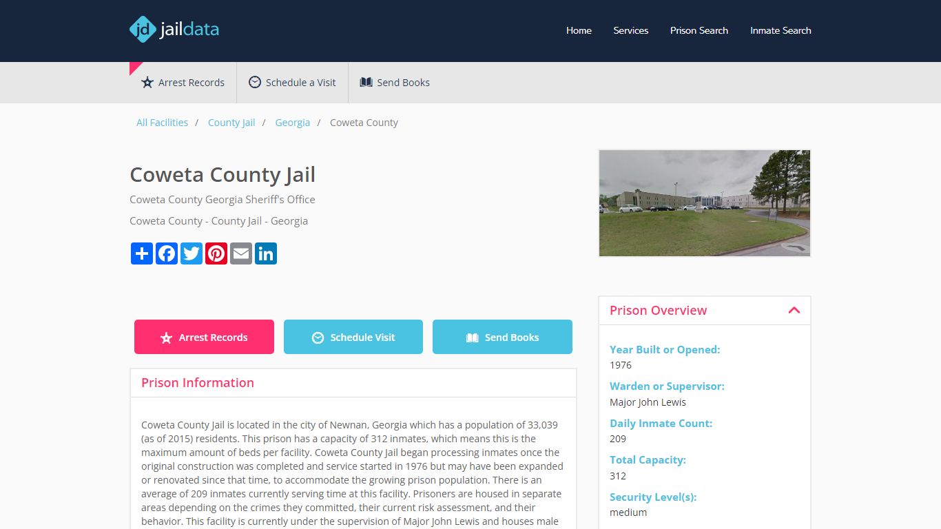 Coweta County Jail Inmate Search and Prisoner Info - Newnan, GA